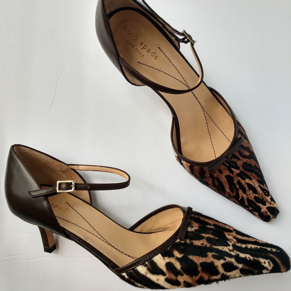 Kate Spade Size 7 Leopard Print Kitten Heels